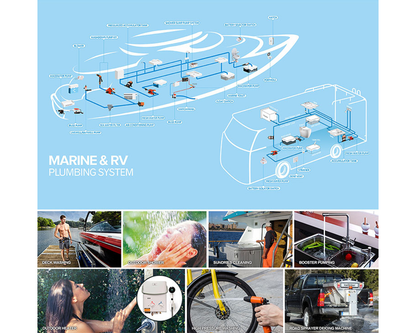 RV Marine Pressure Pump 55PSI 12V