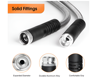 Garden hose with spray nozzle