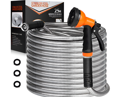 Metal Garden Hose Pipe 100ft Stainless Steel Metal Garden Hose Outdoor