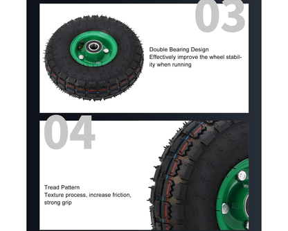 Rubber tire with 6204 bearing