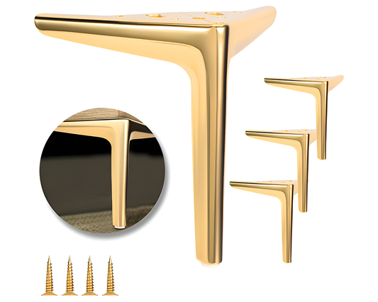 Metal Table Legs 4PCS Gold Furniture Legs for Sofas Tables Cabinets DIY Projects