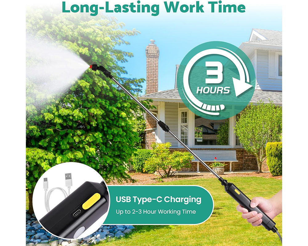 USB rechargeable sprayer handle