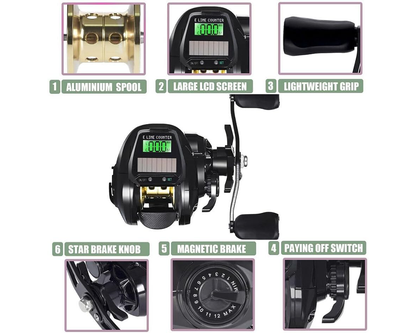 Solar charging fishing reel
