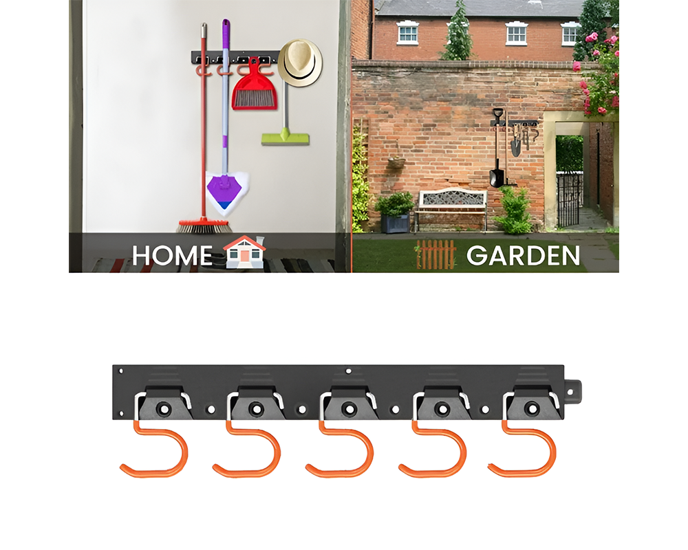 Adjustable Garden Storage System Wall Mount Tool Organiser