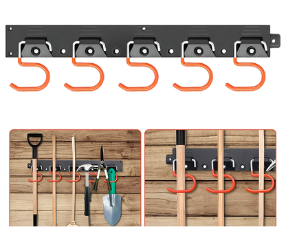 Adjustable Garden Storage System Wall Mount Tool Organiser