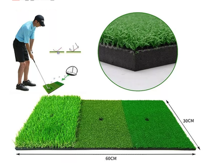 Golf Mat 3-in-1 Practice Mat Outdoor Indoor Training Mat Hitting Mat Driving Pad