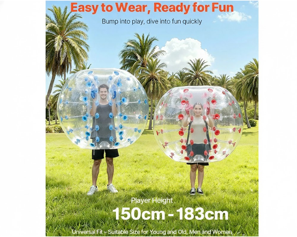 Safe inflatable bumper balls