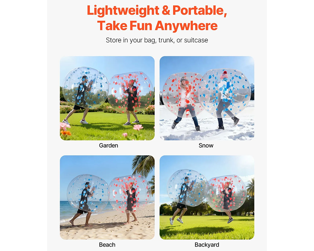 Bumper balls with shoulder straps