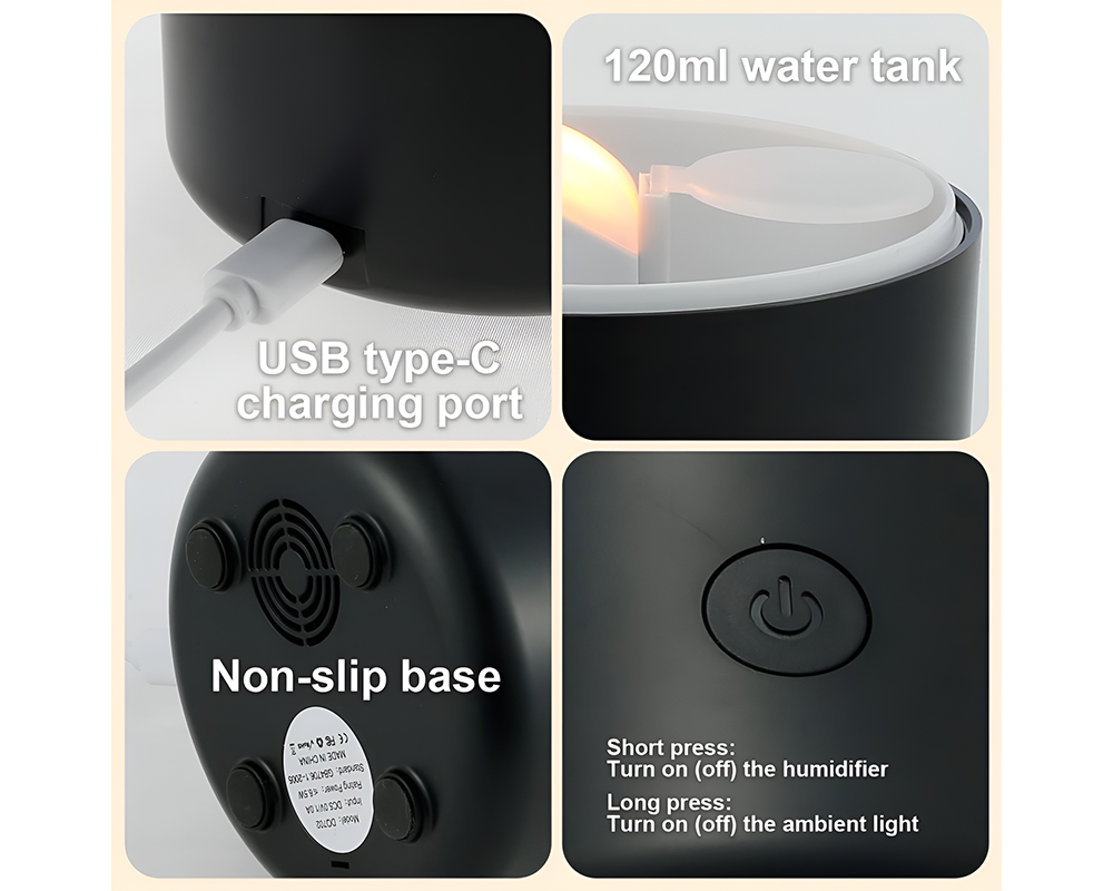 Soft candlelight aroma diffuser