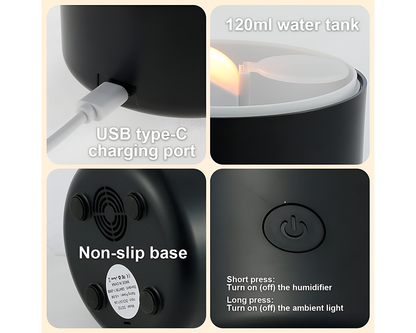Soft candlelight aroma diffuser