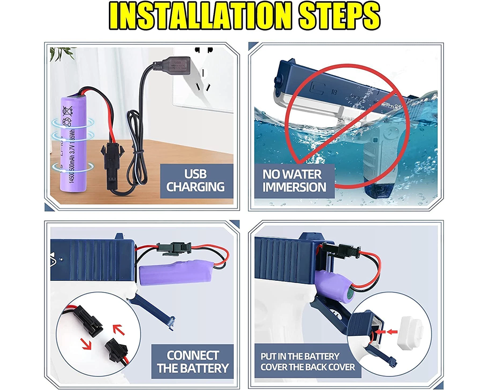 Fully Automatic Repeater Water Gun- 59+59cc Water Tank