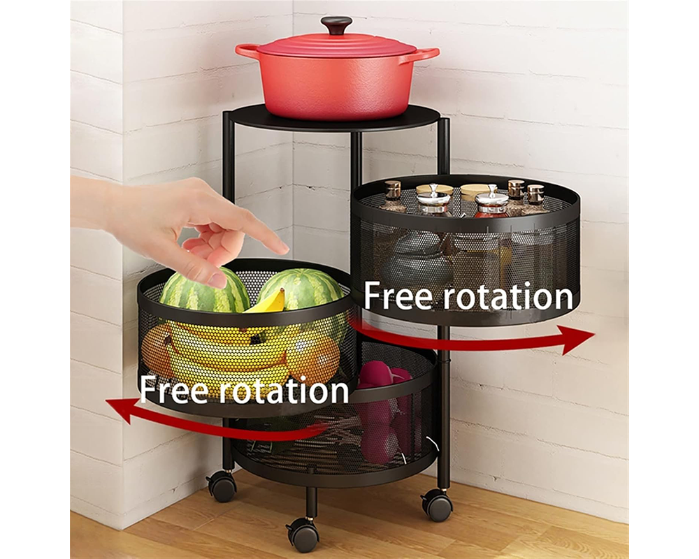 portable 3 tier storage cart