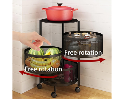 portable 3 tier storage cart