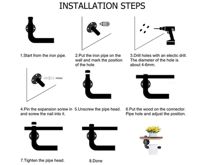 Industrial Toilet Paper Holder with Rustic Wooden Shelf
