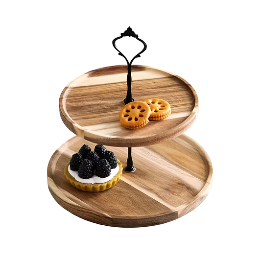 2 tier cake plate stand
