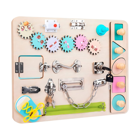 Montessori busy board wooden