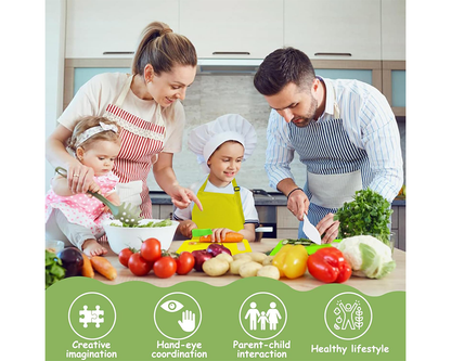 28-Piece Kids Safe Knife Set for Montessori Kitchen Tools