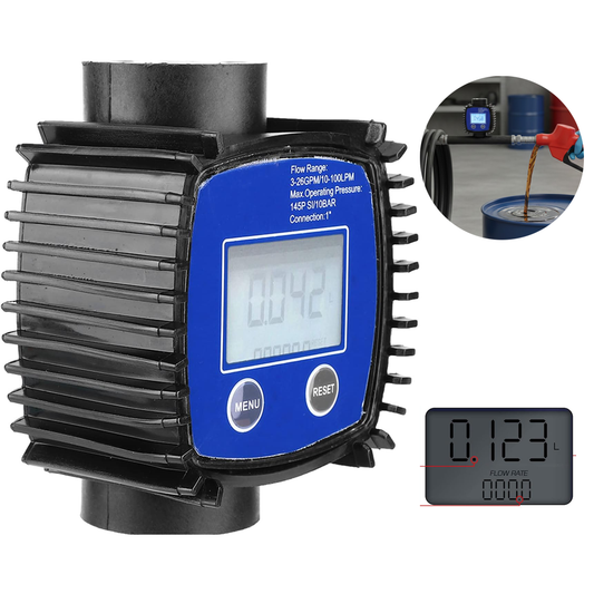 digital turbine flow meter front view