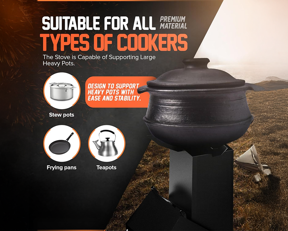 Stable cooking surface stove