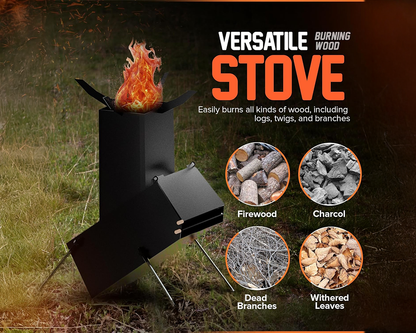 Camping stove with handle