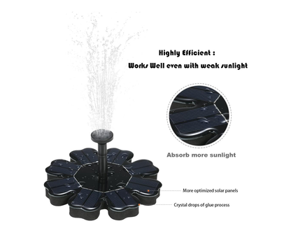 Solar Powered Fountain Pump For Bird Bath Fountain Water Pump