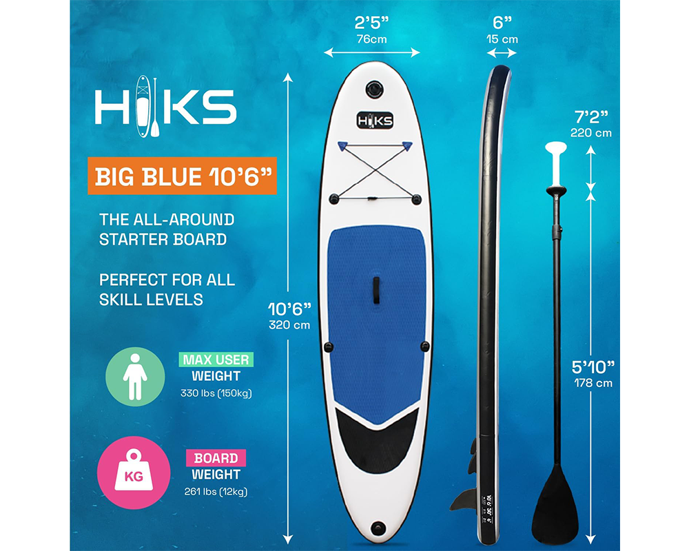 Inflatable SUP board with leash