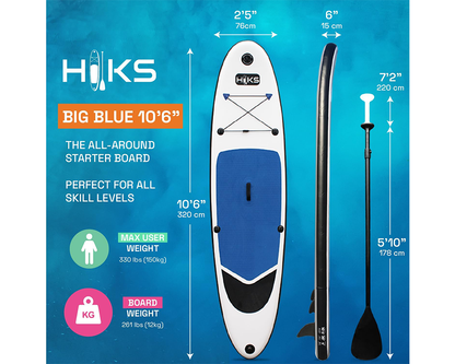 Inflatable SUP board with leash