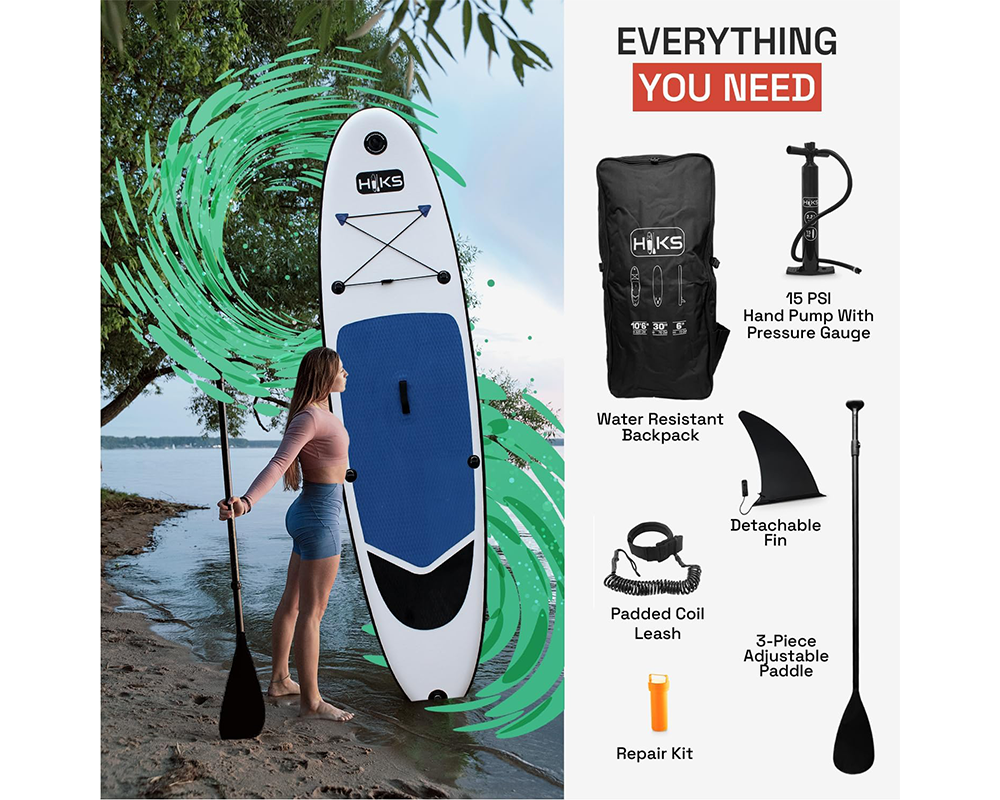 Complete paddle board set with pump