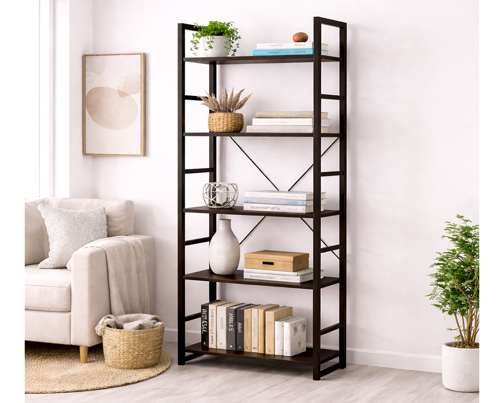 Bookshelf with waterproof shelves