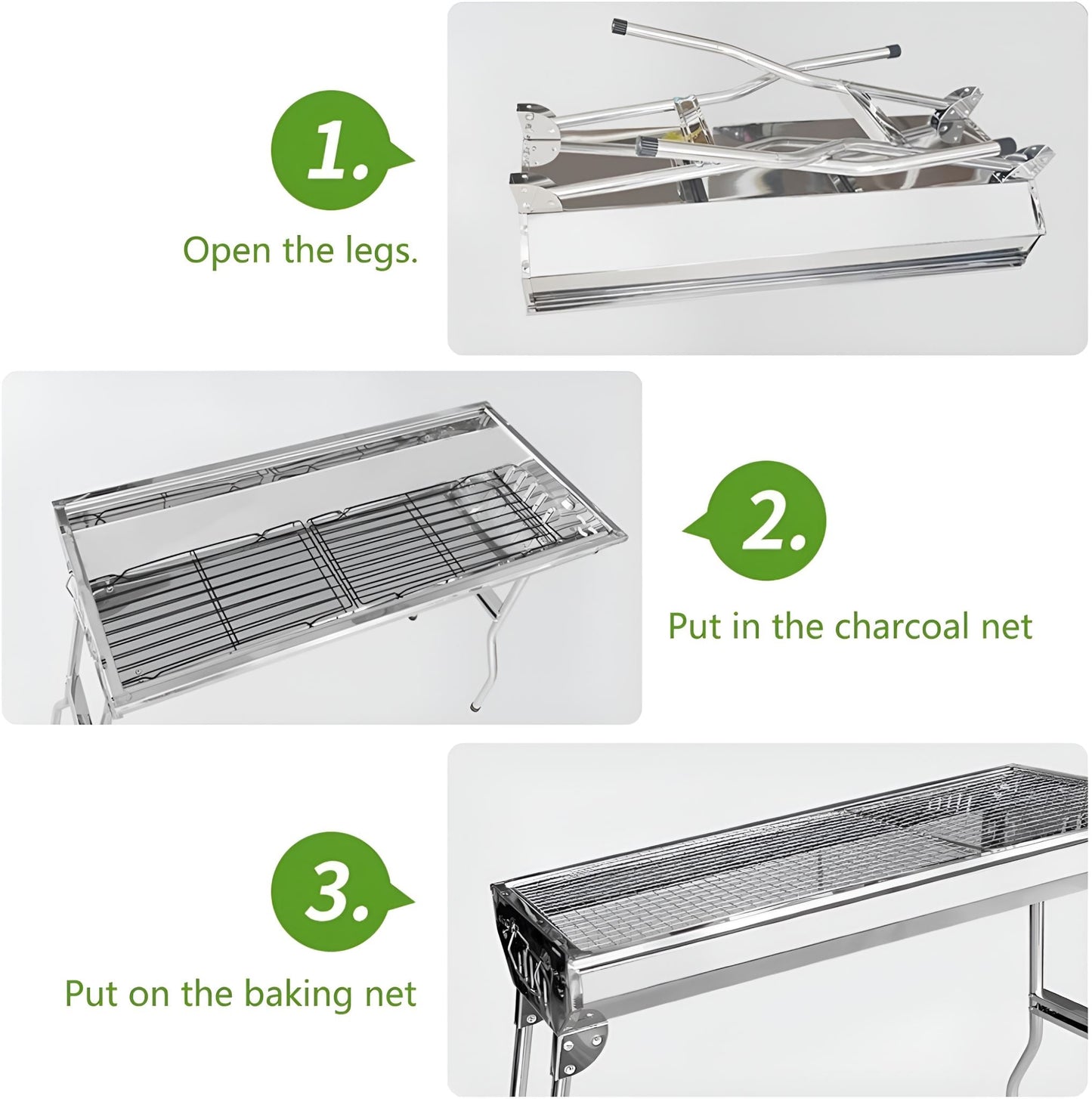 Stainless steel Charcoal BBQ Grill