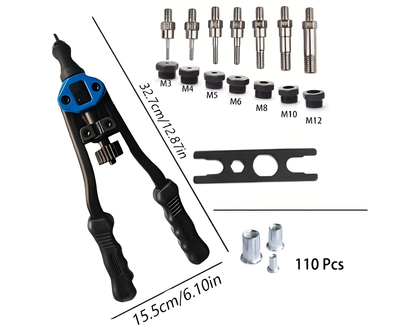 Nut Rivet Riveter Gun Riveting Kit