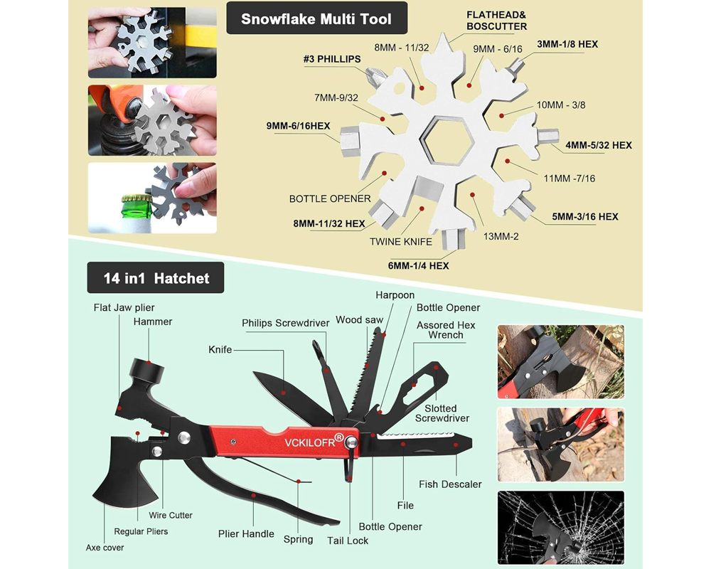 tactical flashlight and knife