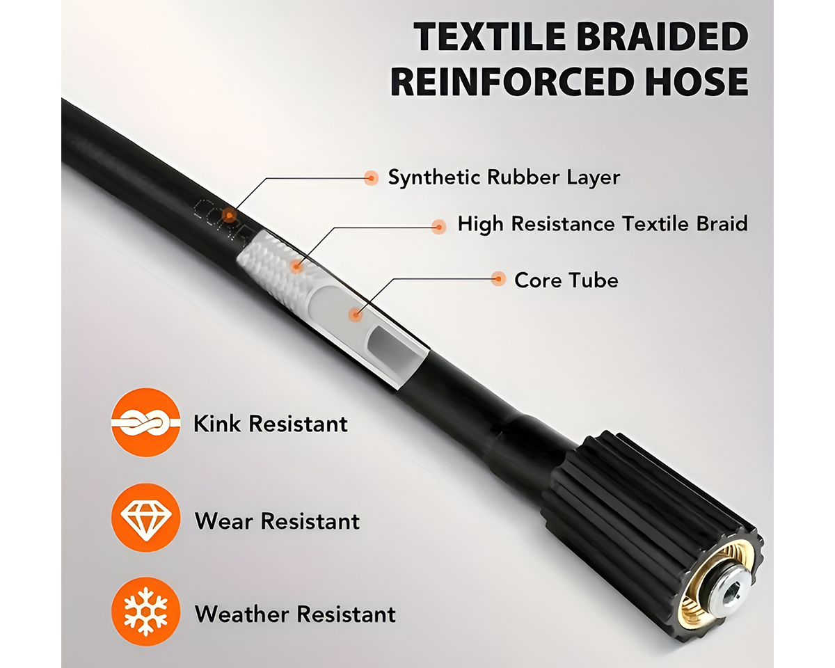 Heavy duty pressure washer hose