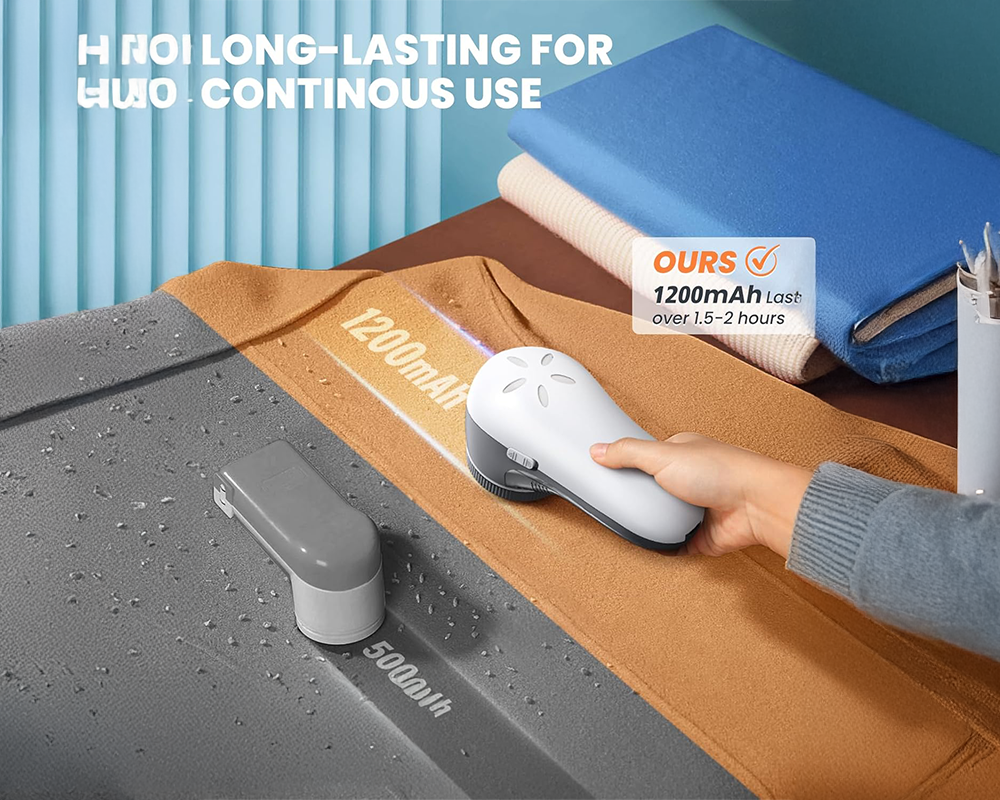Six blade fabric shaver