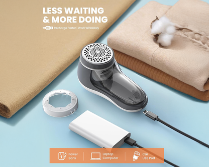 Fabric shaver with USB cable