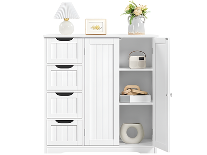 Modern white bathroom cabinet