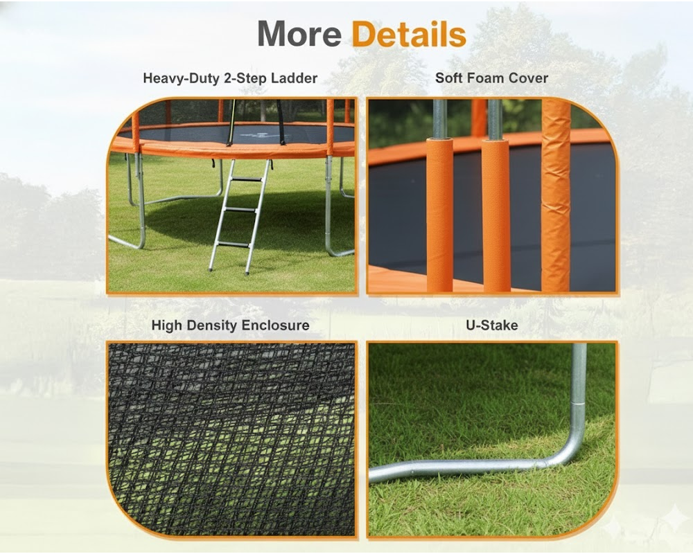 10FT Trampoline Kids Trampolines