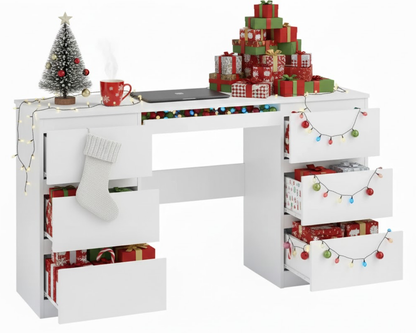 Office Desk/Dressing Table With 6 Drawers