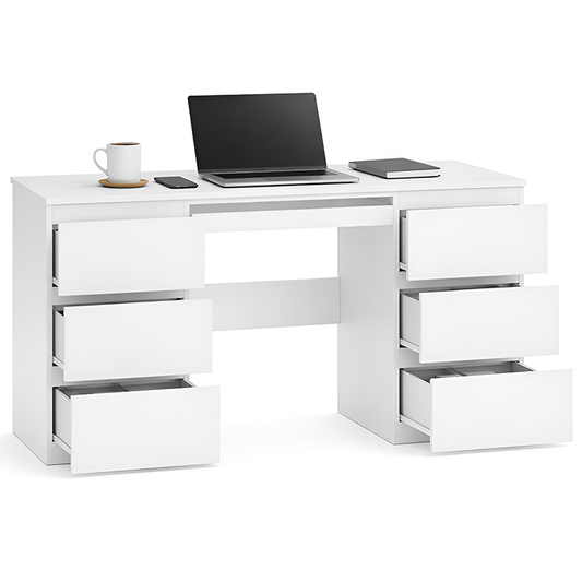 Office Desk Dressing Table With 6 Drawers
