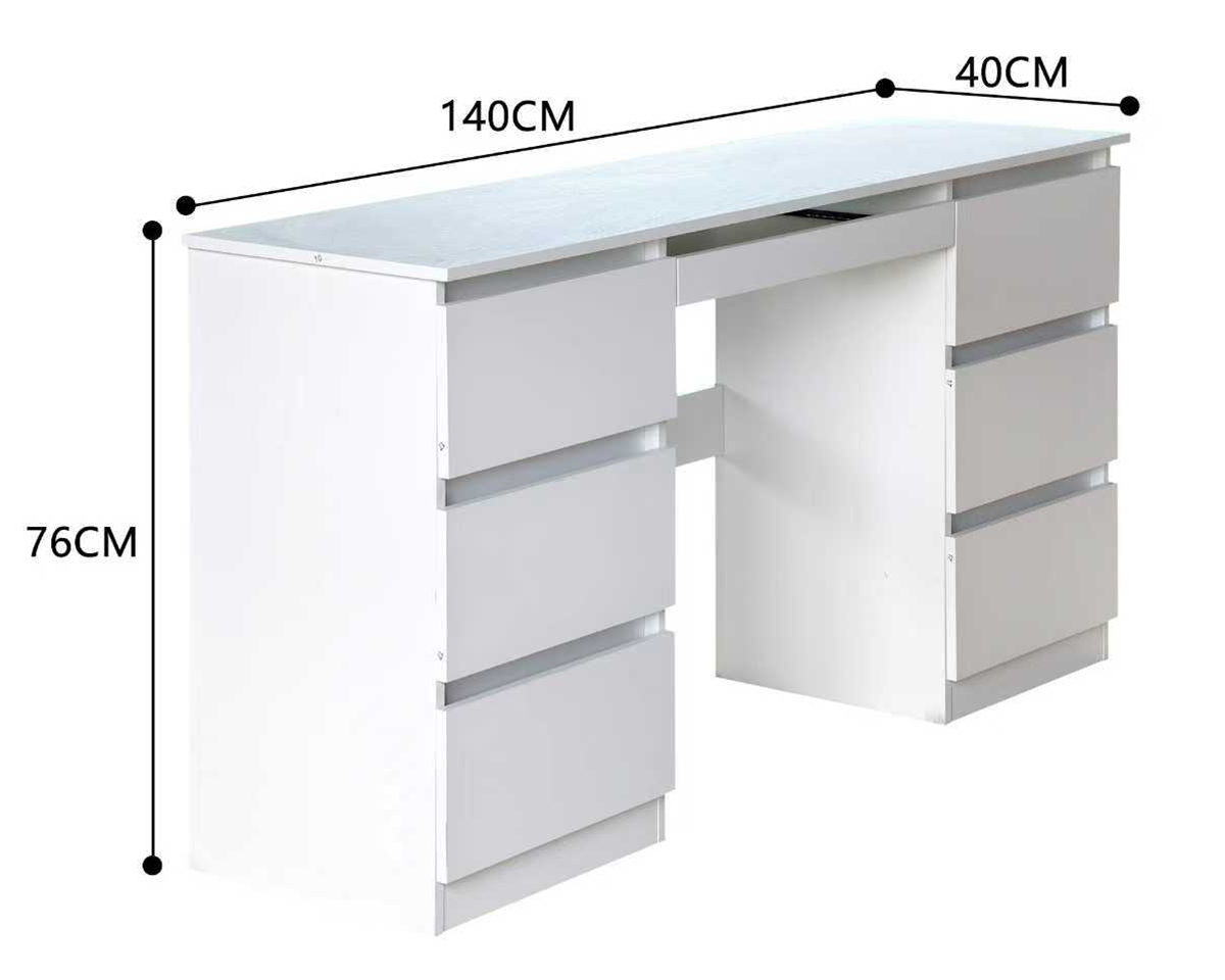 Office Desk/Dressing Table With 6 Drawers