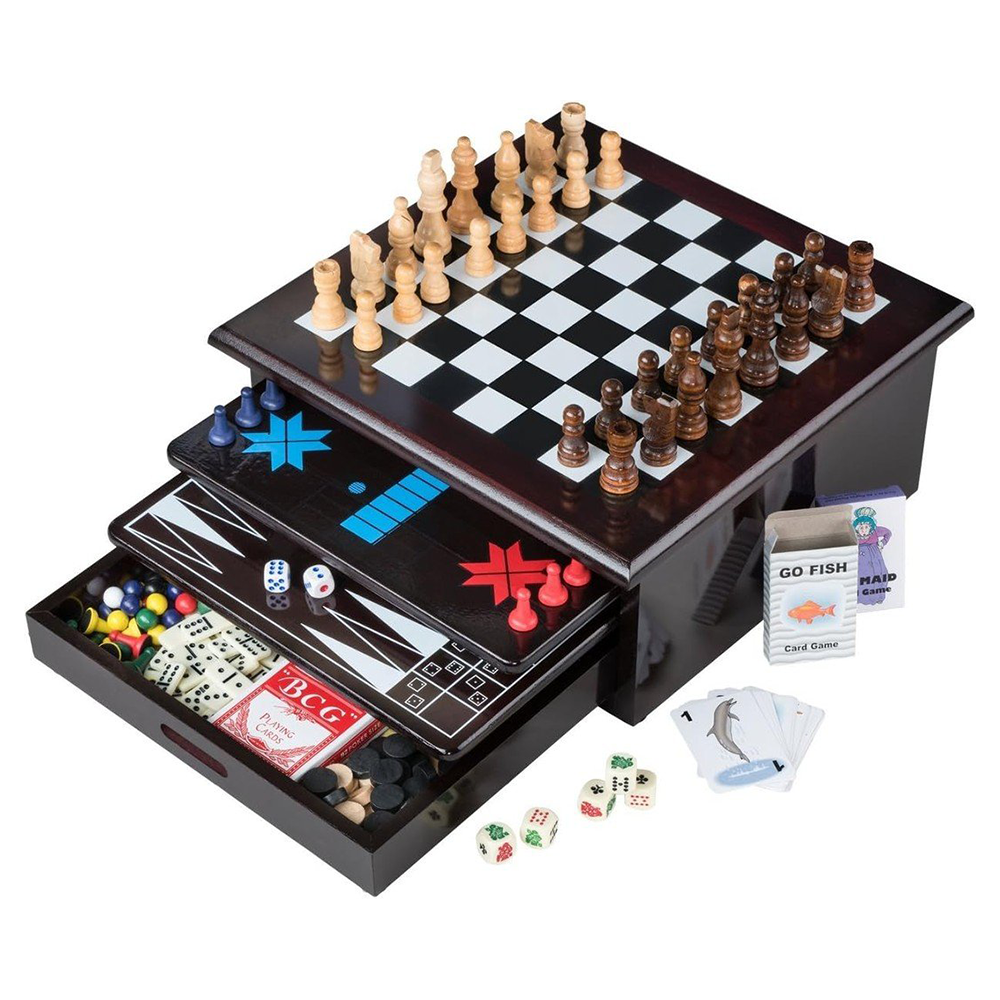 Family game box wooden set