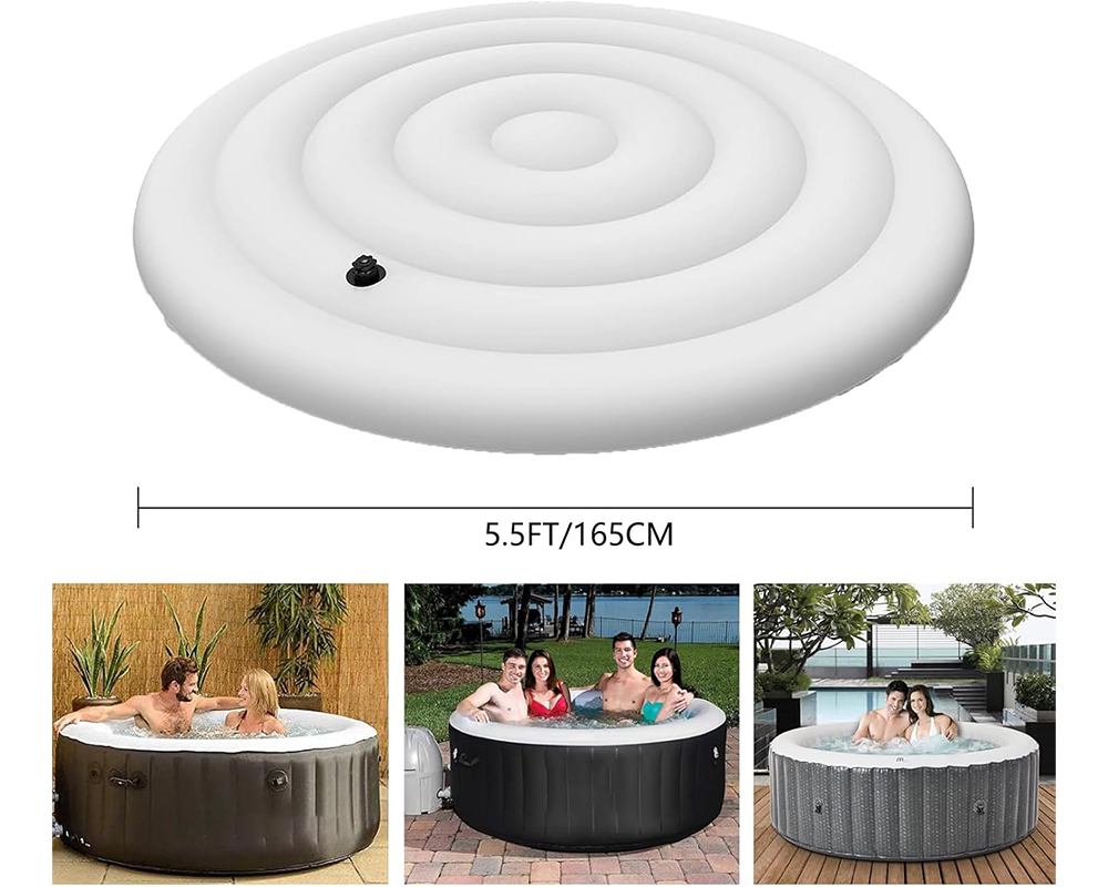 Inflatable spa cover black