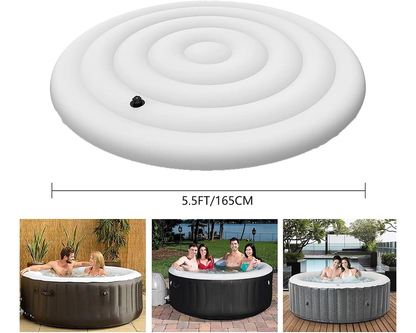 Inflatable spa cover black