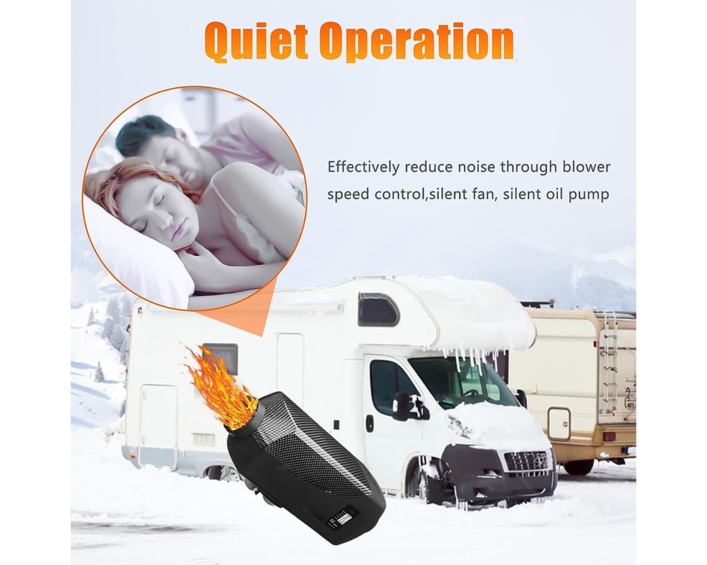 Diesel heater with LCD monitor