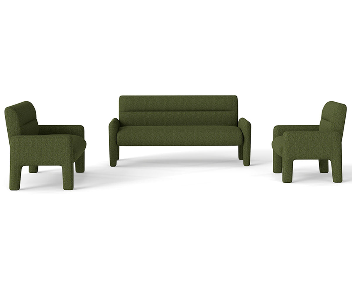 Hunter Green 3 Piece Sofa Set