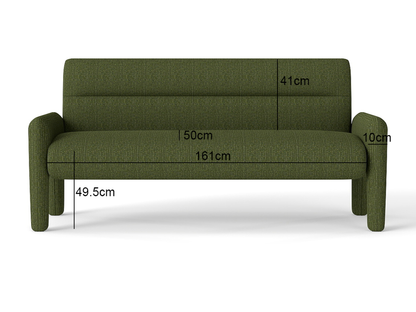 Dubai Hunter Modern 3 Seater Sofa Green