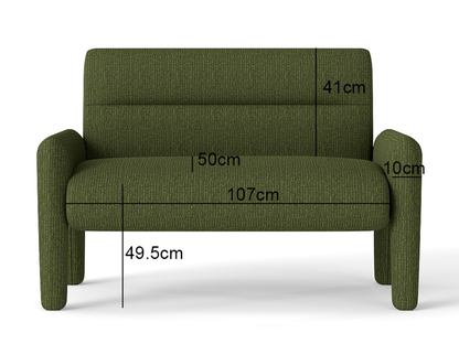 Sofa Dubai Hunter Green 2 Seater Modern Fabric Lounge Sofa