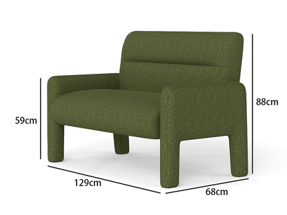 Sofa Dubai Hunter Green 2 Seater Modern Fabric Lounge Sofa