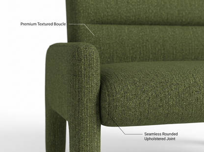 Sofa Dubai Hunter Green 2 Seater Modern Fabric Lounge Sofa