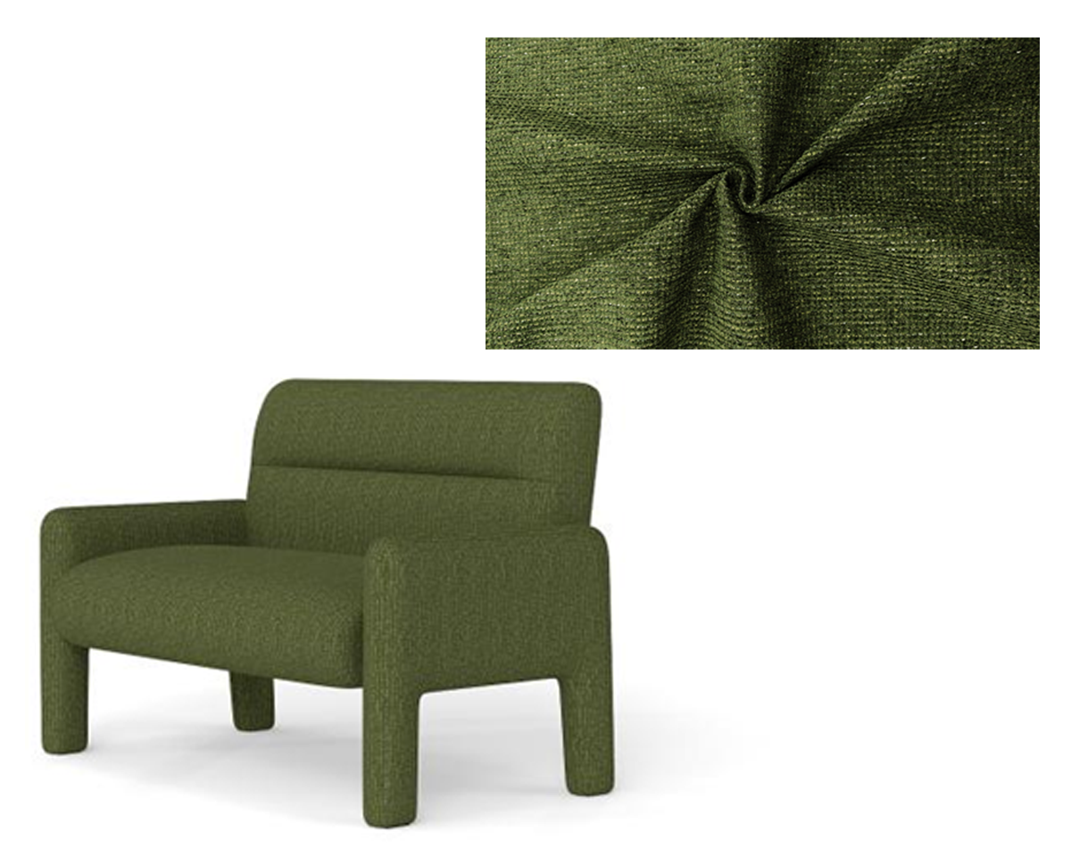 Plush cushions on sofa